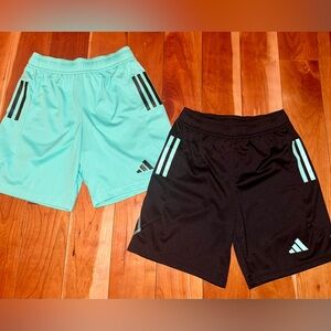 BUNDLE - Adidas Kids Shorts Set - Black and Teal/Aqua